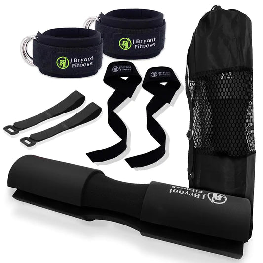 Barbell Pad Set with Wrist and Ankle straps